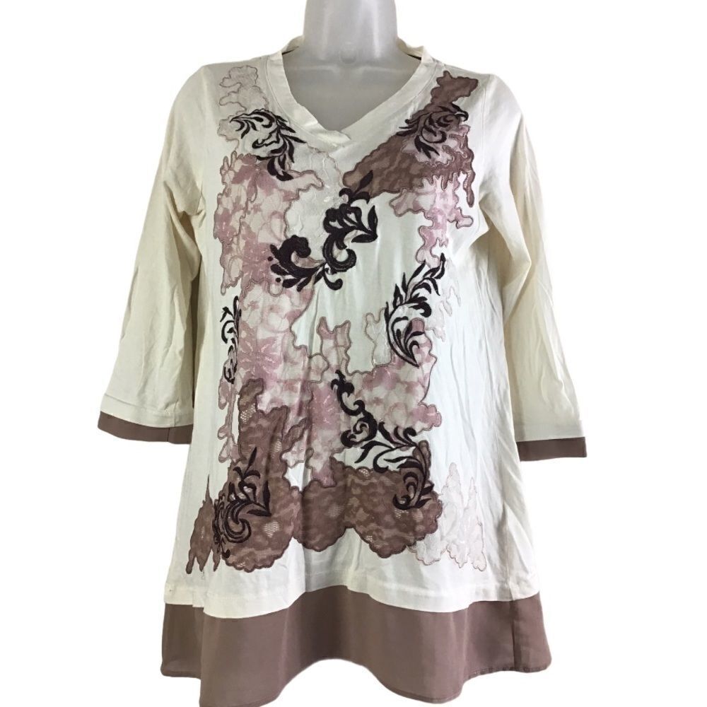 LOGO x Lori Goldstein Lace & Embroidered Shirt